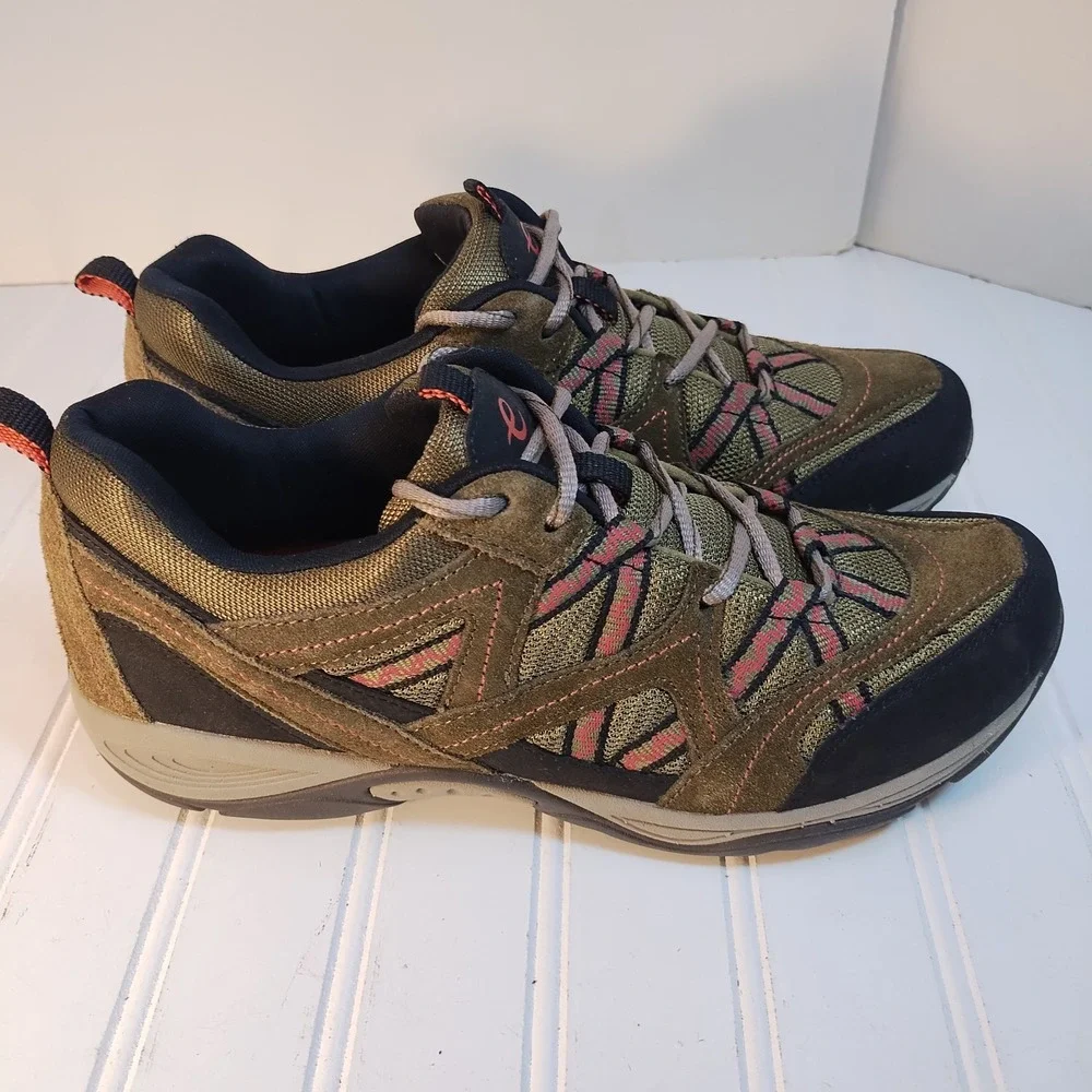 Easy Spirit SEEXPLOREMAP Womens 10M Olive Green Hiking Sneakers Gorpcore Walking